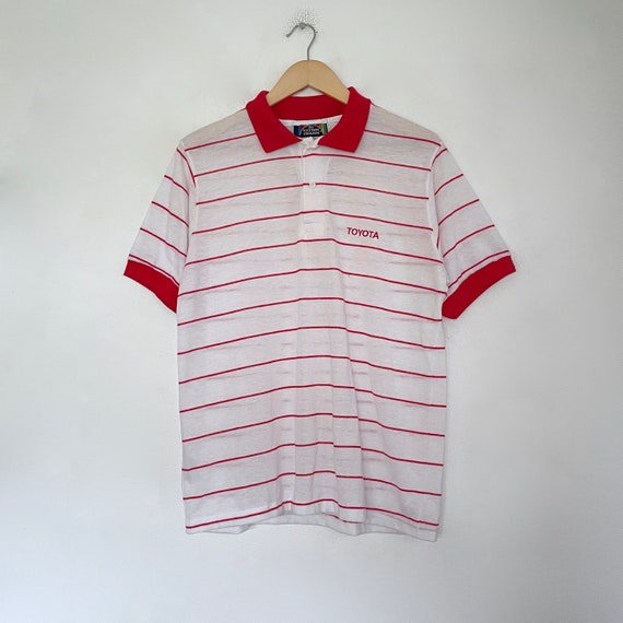 VTG 90s TOYOTA Polo Ringer T_SHIRT - image 1