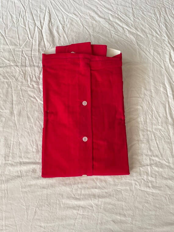 Vtg 60s Deadstock Red CORDUROY Templeton BUTTON-UP - image 5