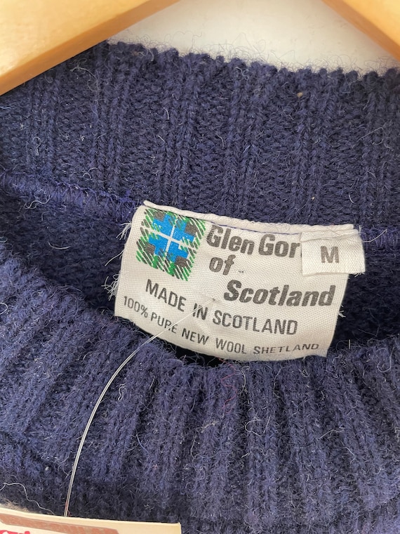 VTG 80s Deadstock Fair Isle Scottish WOOL SWEATER - image 3