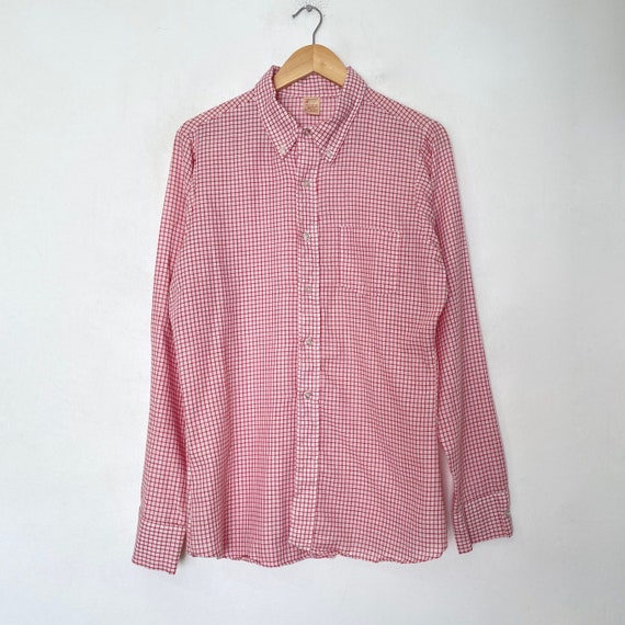 VTG 70s SINGLE_STITCHED Thin SEARS Perma-Prest BUTTON_UP