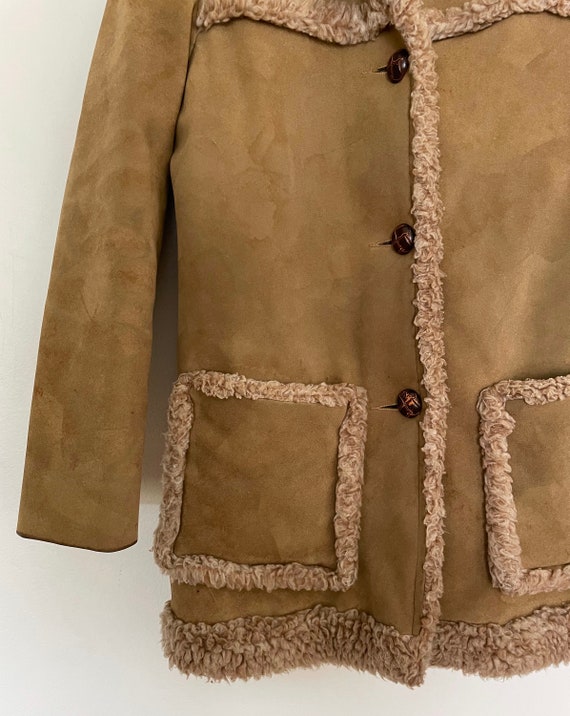 VTG 70s FAUX_SUEDE and SHERPA Lined JACKET - image 4