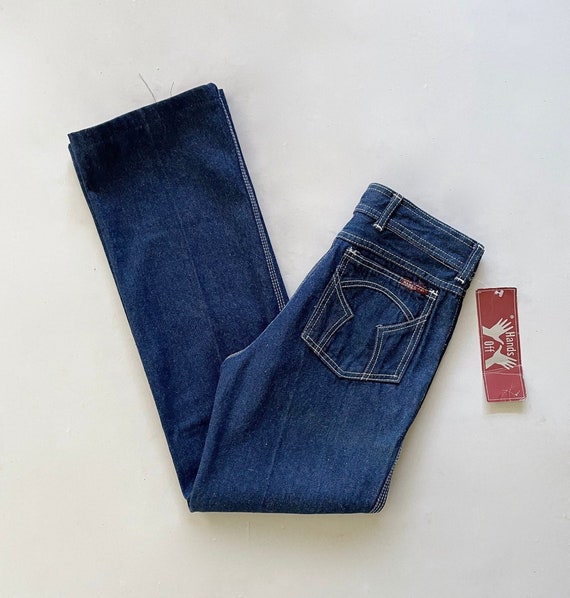 VTG 70s Deadstock HANDS_OFF JEANS 29x29