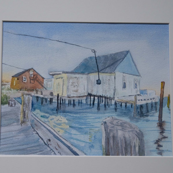 Chesapeake Crab Shanties Original Watercolor Painting