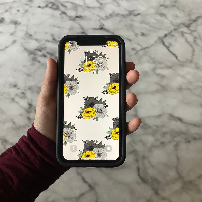 Phone Wallpaper Floral Instant Download