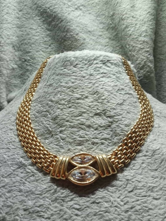 Swarovski S.A.L. Gold Tone Choker 