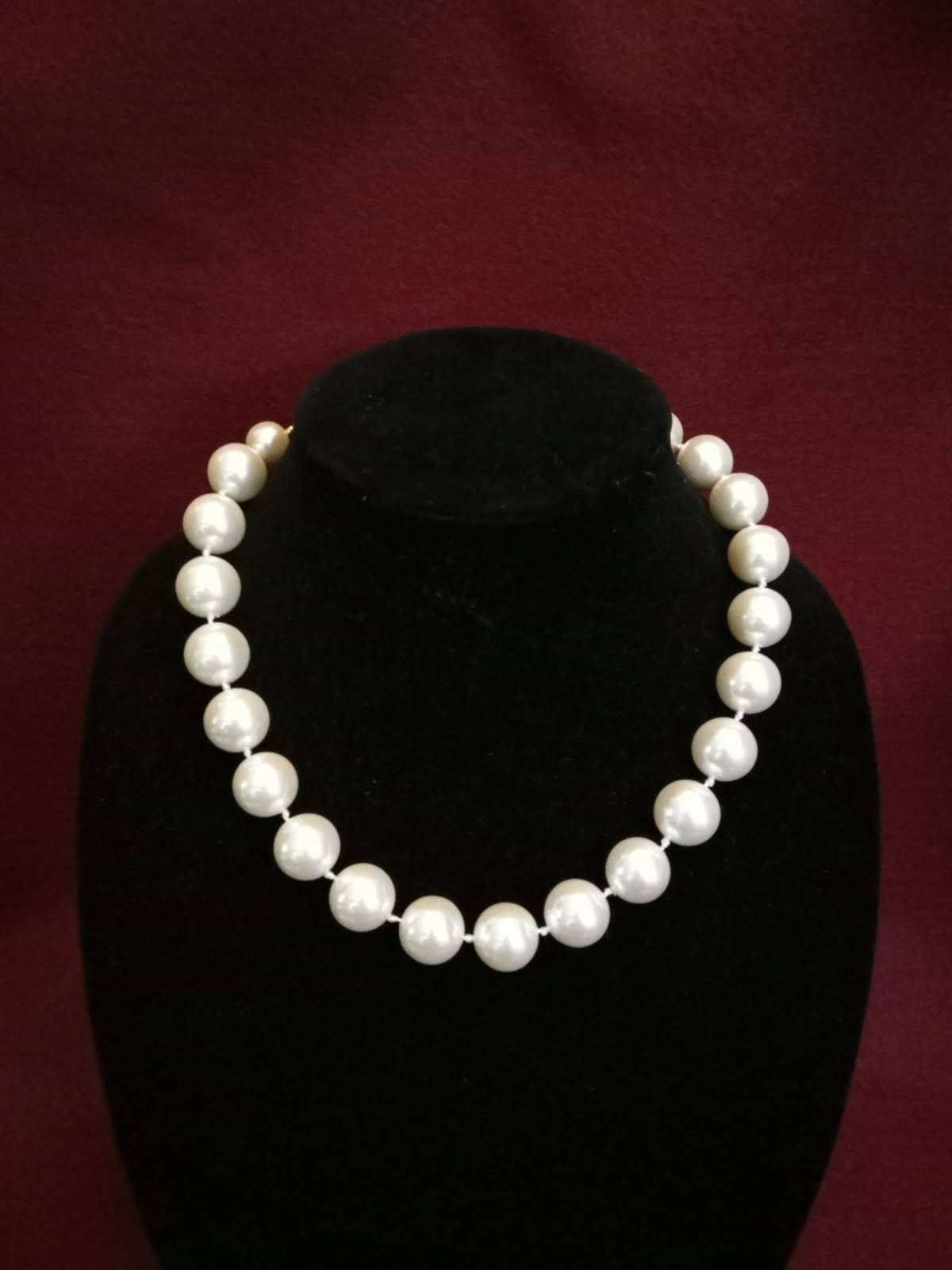 Chunky Faux Pearls Choker Necklace - Etsy