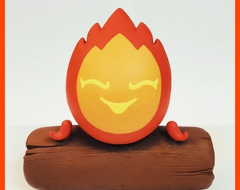 Polymer Clay Fire Character Figurine Sculpture