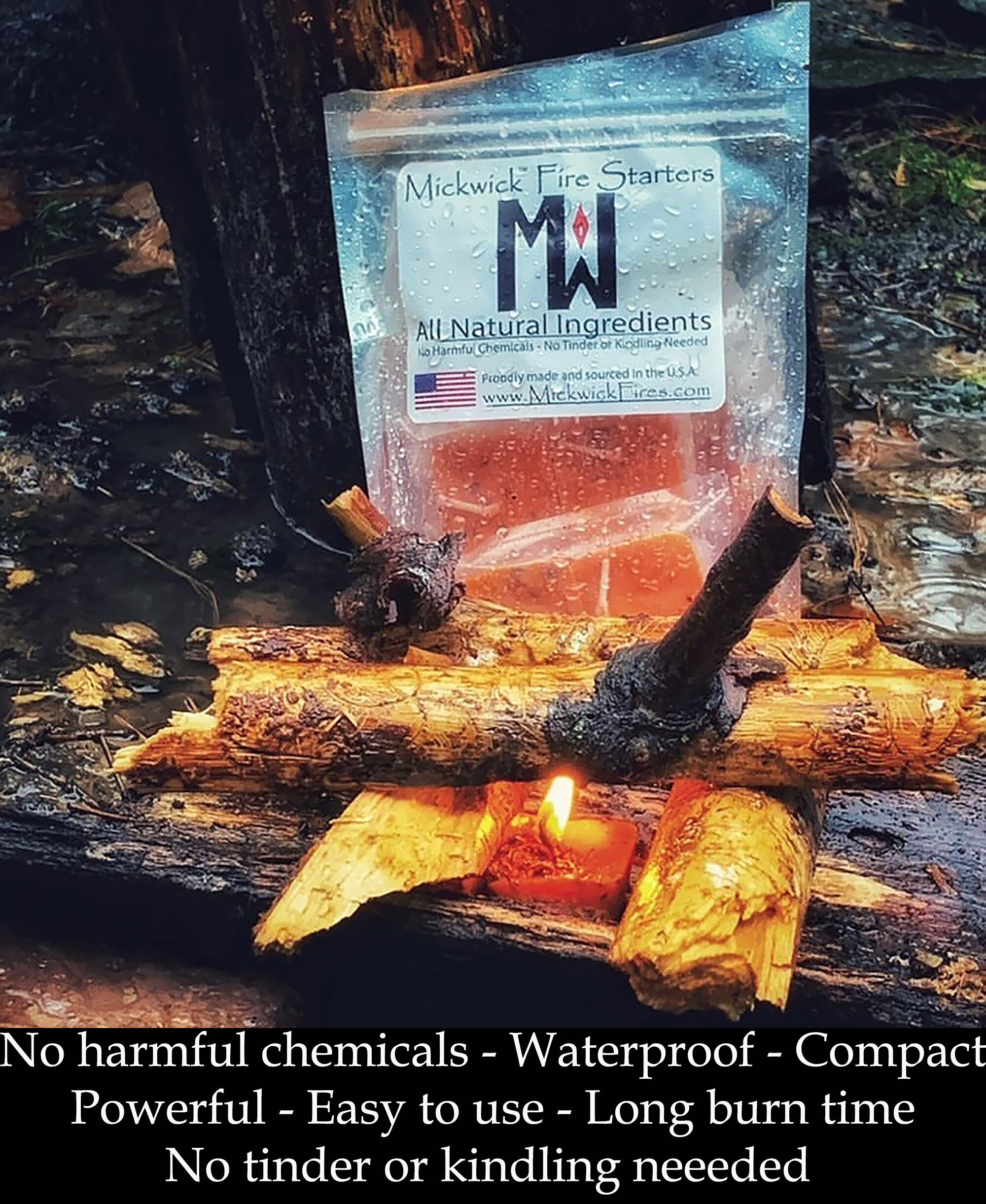 The Appalachian Mickwick® All Natural Fire Starter Pouch 12 Etsy