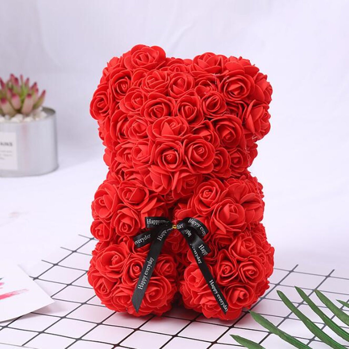 Rose Flower Teddy Bear for Valentine's Gift perfect for Etsy