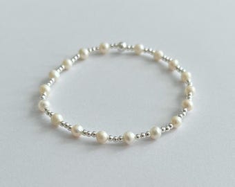 Bracciale in argento sterling, charm a forma di coda di balena