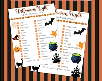 Caça ao tesouro de Halloween para impressão