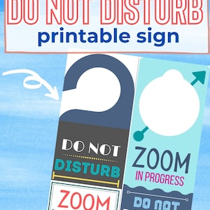 Do Not Disturb Printable Sign | Zoom Meeting Sign | Please Do Not Disturb | Home Office Decor | Instant Download