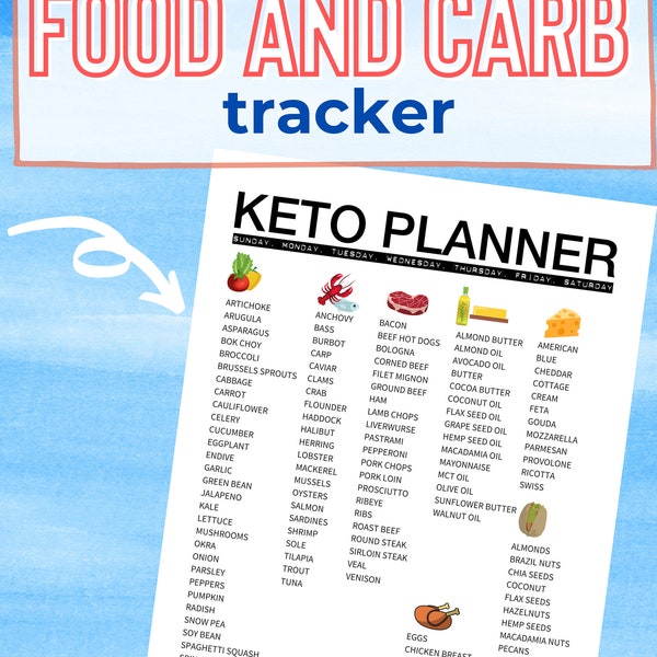 Keto Planner, Keto menu planner, keto menu printable, meal plan keto printable, keto diet menu planner, keto food list, keto diet planner