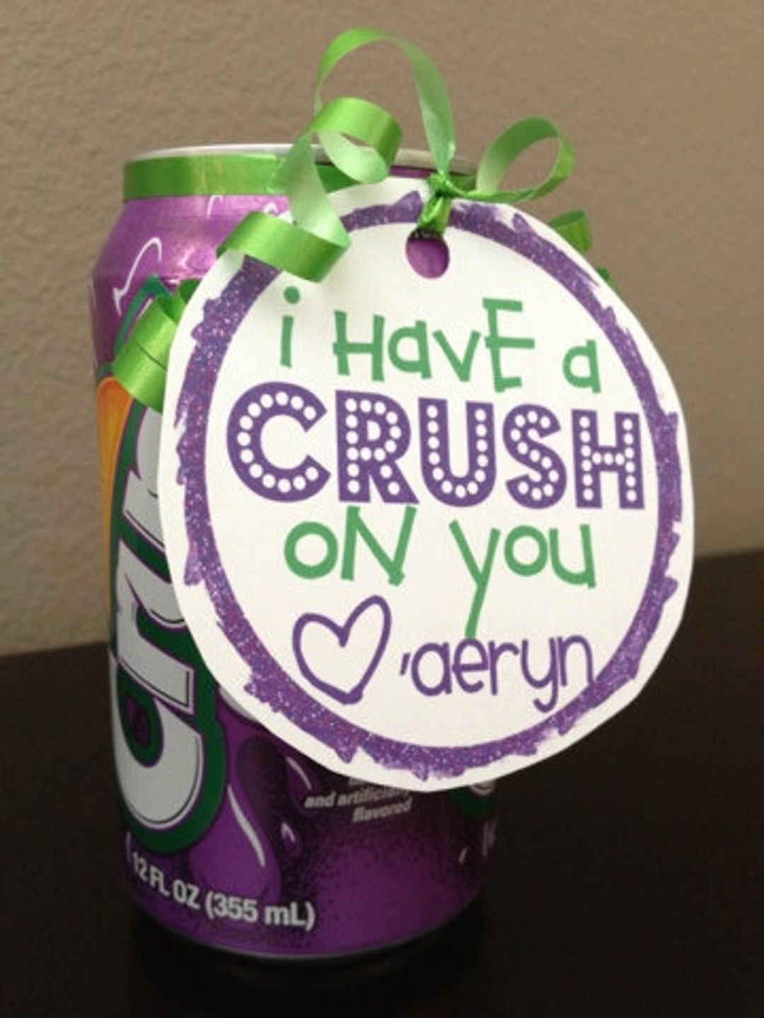 I Have a Crush on You Soda Can Valentine Printable- Instant Download ...