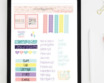 Goodnotes Stickers, Estudiante de enfermería, enfermera, escuela de enfermería