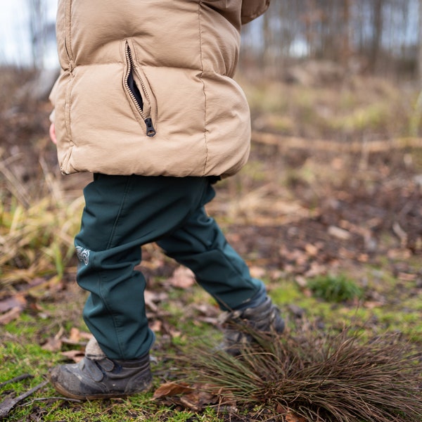 Softshell trousers, narrower trousers for children