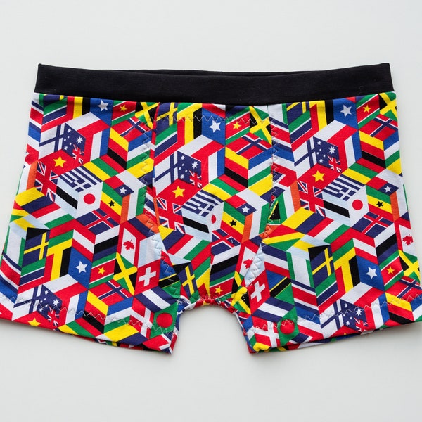 Inkontinenz-Boxershorts für Jungen mit undurchlässigem Vorderteil, das für leichten Harnverlust geeignet ist