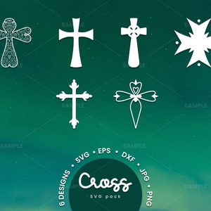 Crosses SVG Pack 8 | Cross Clipart, Crosses Svg Files, Cross Svg Files for Cricut, Crosses Svg Jpg Eps Png Dxf Downloads