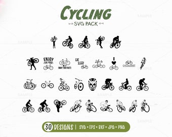 30 Cycling SVG Pack | Cycling Love Svg, Bicycle Love Svg, Cycling Svg Bundle, Biking Svg, Cycling Clipart, Sport Cut File, Bicycle Cut File