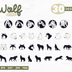 30 Wolf SVG Bundle | Heult wolf svg, Wolf Silhouette Cameo, Wolf Kopf Svg Clipart, Cut File, Wolf Vektor, Wolf Cut File, Waldtier Svg
