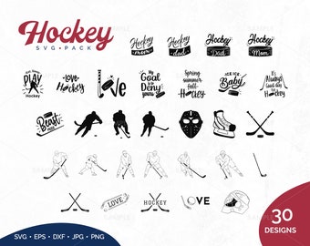 30 Hokey SVG Bundle | Hockey Stick Bundle, Hockey SVG, Hockey Quotes Png, Hockey Design, Hockey Player Silhouette Png, Hockey Cut Files