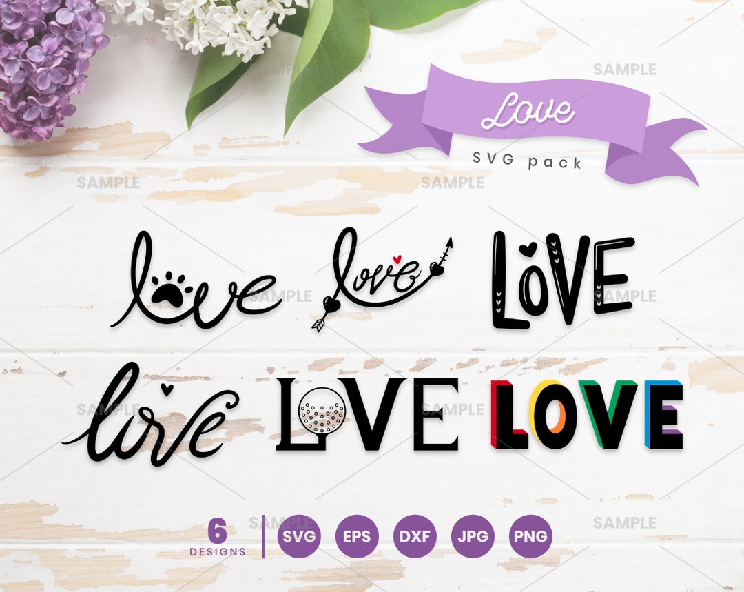 Love SVG Pack 5 | Valentines SVG, Valentines Day Svg, Love Cut File ...