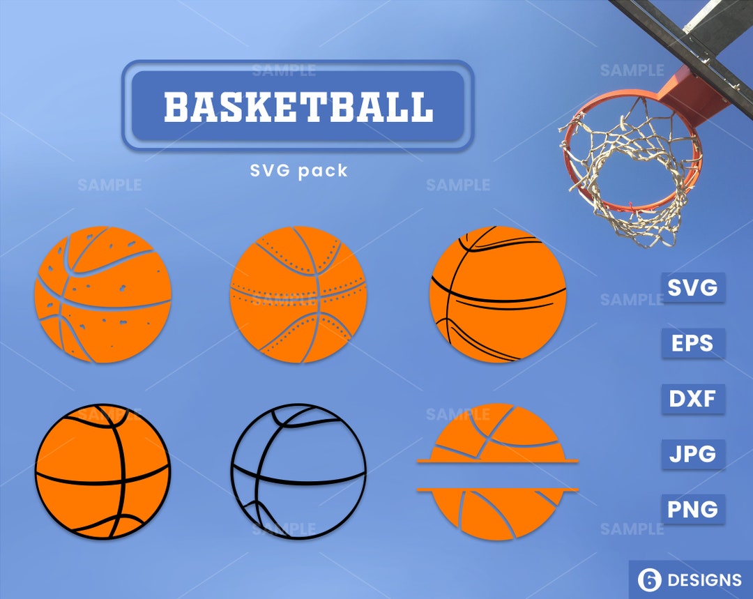 Basketball SVG Pack 1 Basketball SVG for Cricut, Silhouette, Basketball Cut File, Basketball