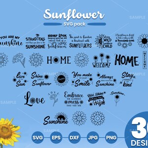 30 Sunflower SVG Bundle | Sunflower svg png files, Sunflower SVG Bundle, Flower Svg, Sunflower Svg Files, Cut file Cricut, Silhouette