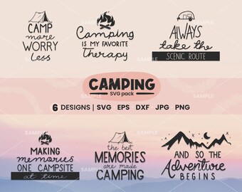 Camping SVG Pack 8 | Camping Life Svg, Happy Camper Svg, Adventure Svg, Explore Svg Png, Campfire Svg, Camping Life Png Digital Download