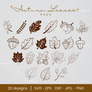 Autumn Leaves SVG | Leaf Digital, Autumn Leaf, Leaves png, Leaves svg, Leaves cut files, Leaves Clipart, Leaves DXF, Leaves
