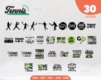 30 Tennis SVG Bundle | Love Tennis SVG Cut Files, Tennis Life Svg, Tennis Player Quote, Tennis Silhouette Svg, Tennis Svg Vector Designs