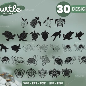 30 Turtle SVG Bundle | Turtle Svg, Sea Turtle Svg, Swimming Turtle Svg, Tortoise Svg, Digital Download/Cricut, Silhouette, Ocean Turtle Svg,