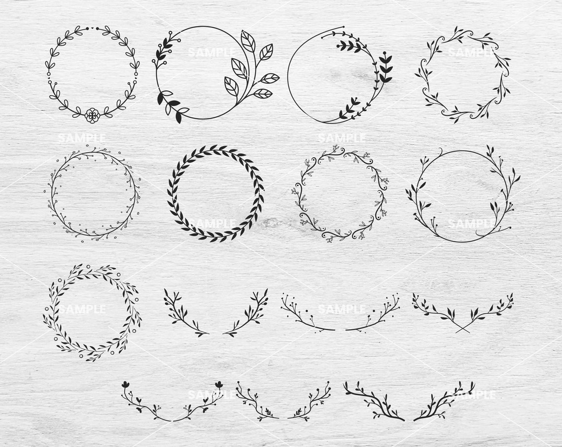 30 Wreath SVG Bundle | Floral Wreath Svg, Wreath Svg Bundle, Heart ...