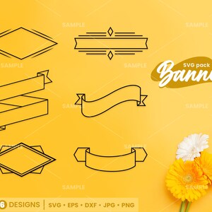 Banner SVG Pack 3 | Banner SVG, Ribbon svg, Label svg-Scroll Clipart-Cut files for cricut, Banner files for cricut, png, jpg, Silhouette