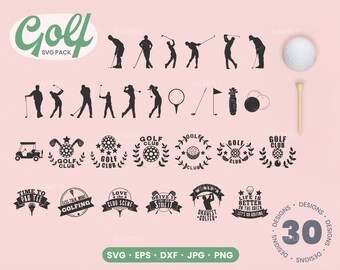 30 Golf SVG Bundle | Golf Quotes Png, Golf Design Svg, Love Golf svg File, Golf Silhouette, Golf Player Clipart, Golf Bundle, Golf Player