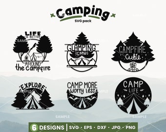 Camping SVG Pack 2 | Camping Life Svg, Happy Camper Svg, Adventure Svg, Explore Svg Png, Campfire Svg, Camping Life Png Digital Download