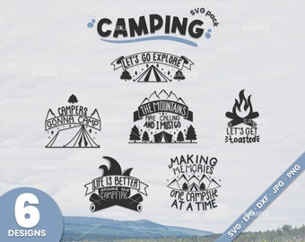 Camping SVG Pack 4 | Camping Life Svg, Happy Camper Svg, Adventure Svg, Explore Svg Png, Campfire Svg, Camping Life Png Digital Download