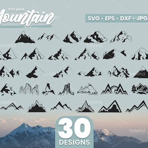 30 Mountain SVG Bundle | Mountain SVG, File For Cricut, Mountain svg for Silhouette Cut Files, Vector, Digital File, Mountain SVG Bundle