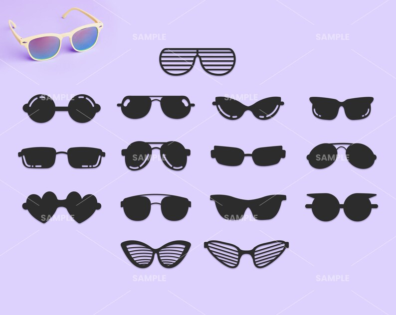 30 Sunglasses SVG Bundle Glasses Svg, Aviator Sunglasses, Sunglasses