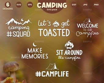 Camping SVG Pack 10 | Camping Life Svg, Happy Camper Svg, Adventure Svg, Explore Svg Png, Campfire Svg, Camping Life Png Digital Download