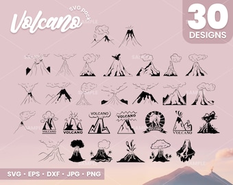 30 Volcano SVG Bundle | Volcano Svg, Volcano Files for Cricut, Volcano Cut Files For Silhouette, Volcano Dxf, Volcano Png, Volcano Vector