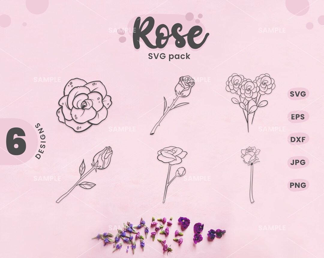 Trailing Roses Svg Roses SVG Pack 8 | Roses Clipart Svg, Roses Bundle Svg, Roses Cut File ...