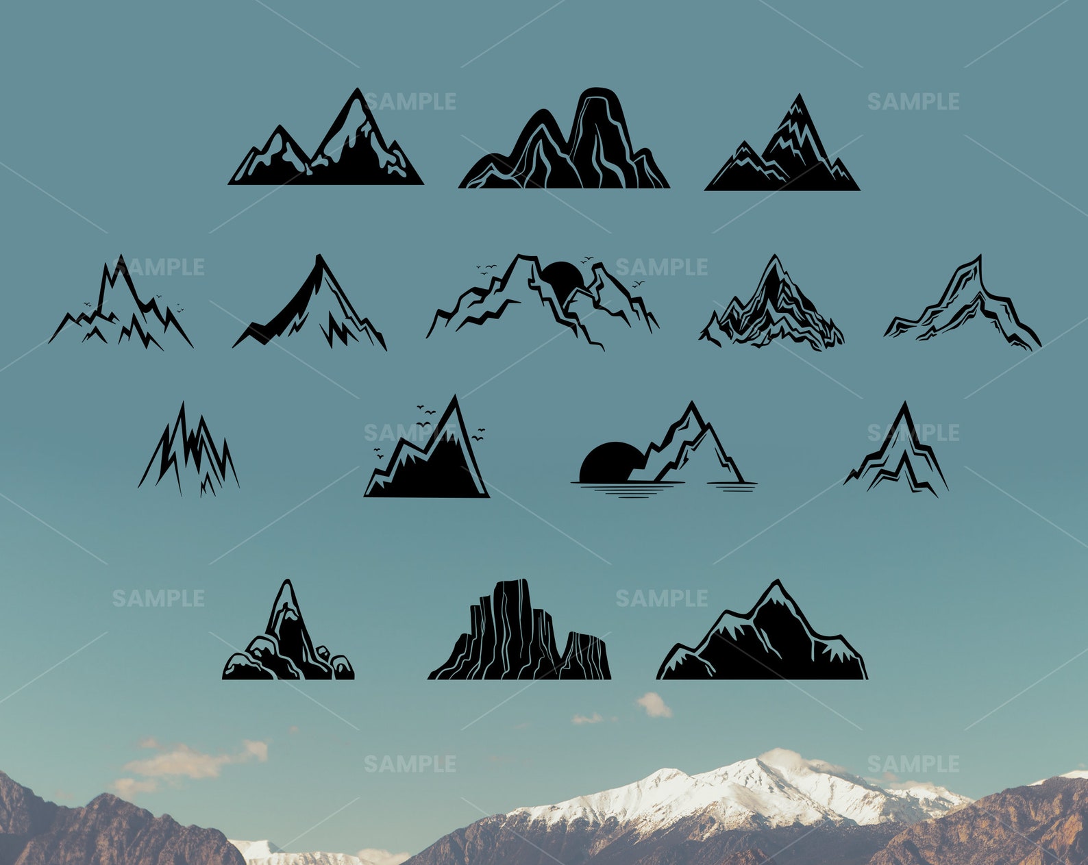 30 Mountain SVG Bundle | Mountain SVG, File for Cricut, Mountain Svg ...
