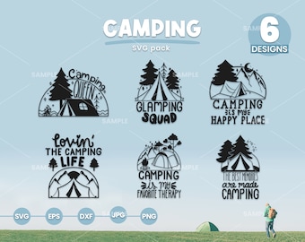 Camping SVG Pack 1 | Camping Life Svg, Happy Camper Svg, Adventure Svg, Explore Svg Png, Campfire Svg, Camping Life Png Digital Download