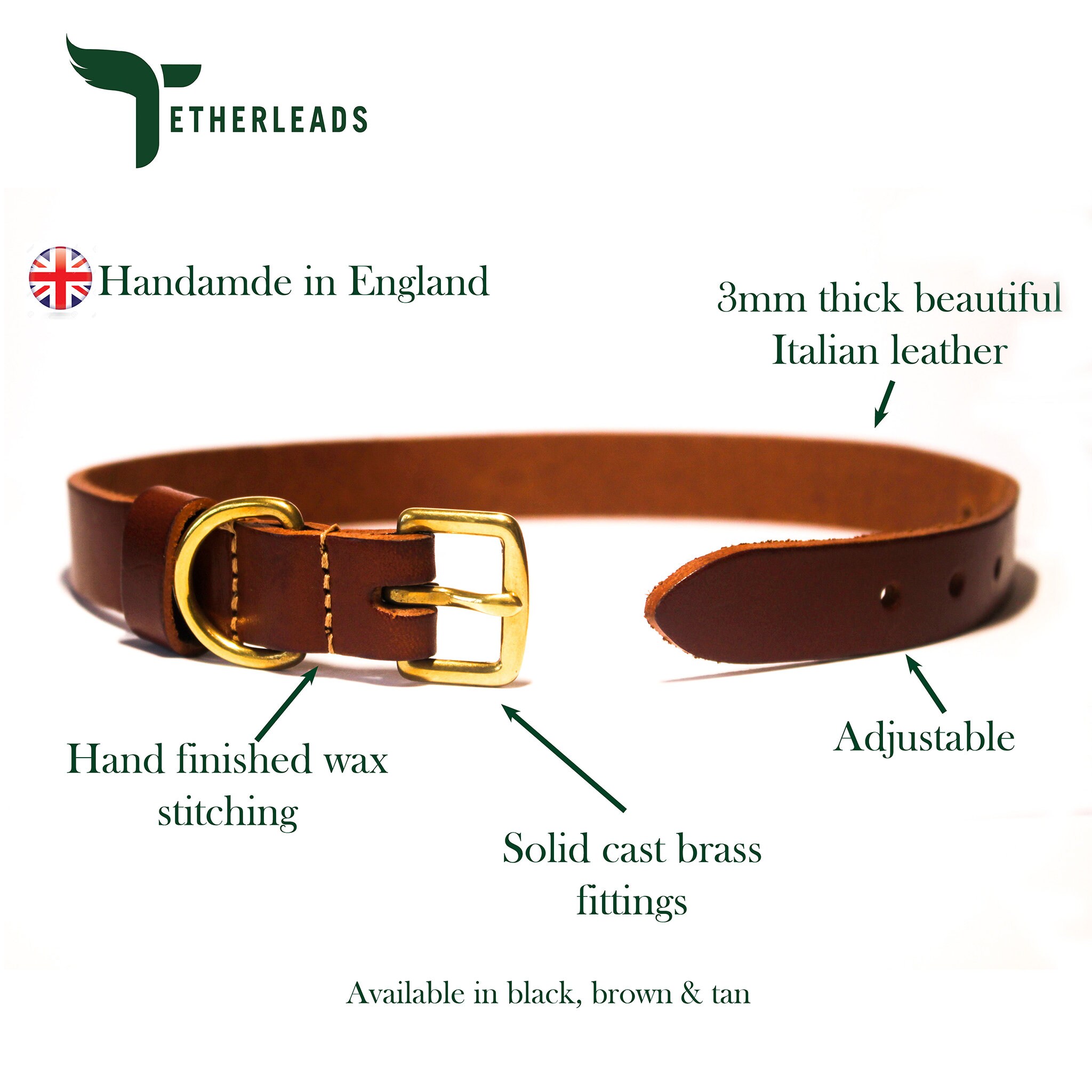 Designer-Inspired Adjustable Dog Collar & Lead Set - Luxury Brown