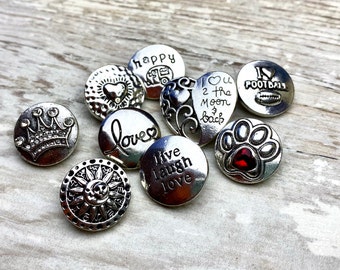I Love You To The Moon And Back Snap Necklace Fit 12MM Snap Button Charms 10PCS I Love You To The Moon And Back Snap Necklace Fit 12MM Snap Button Charms 10PCS