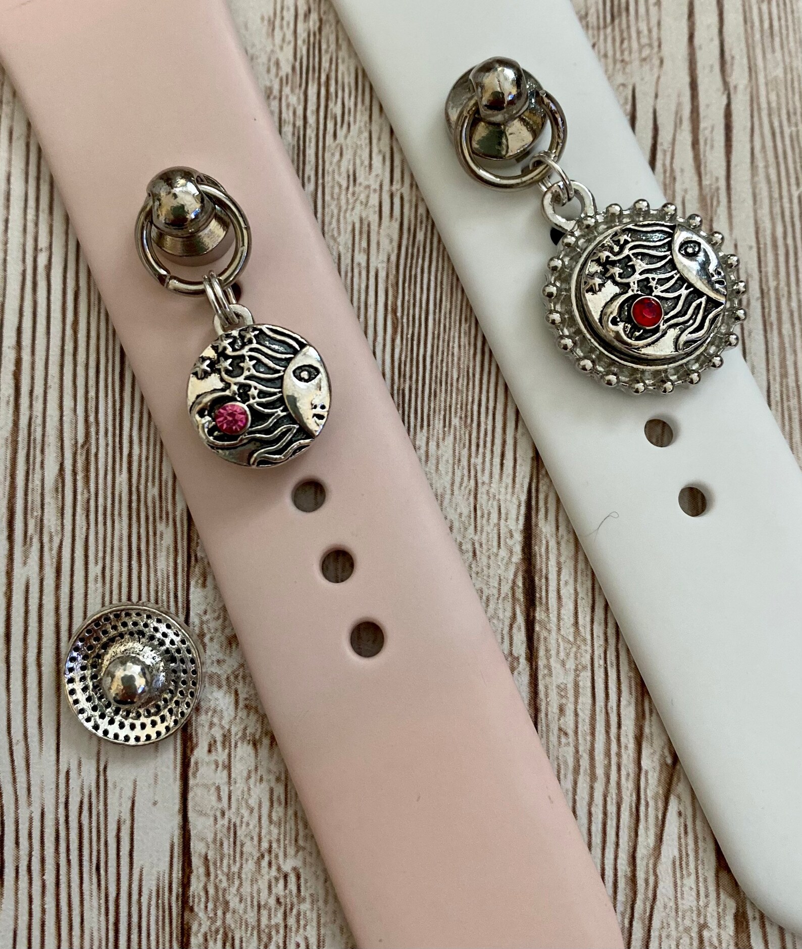 Apple Watch Band Charm Sun & Moon Charm Silver Toned Etsy