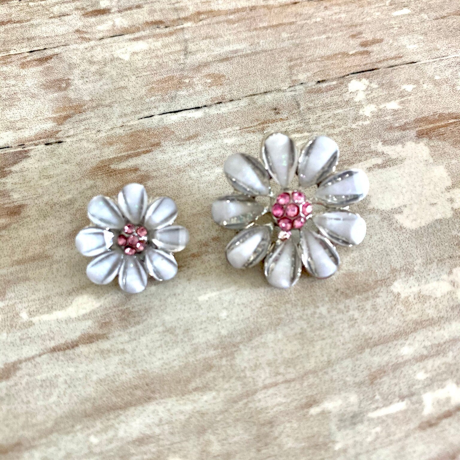 White Flower Snap Charm Button 18mm Flower Snap Charm 12mm Etsy.de