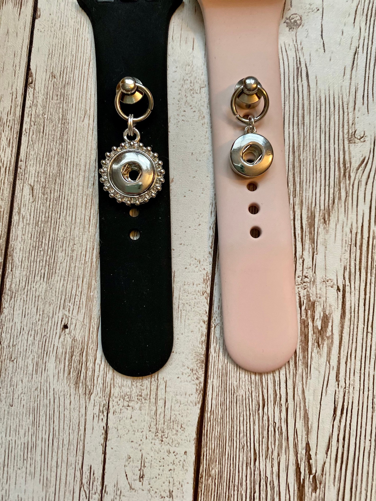 Apple Watch Band Charm Holder with Snap Base Watch Band Etsy