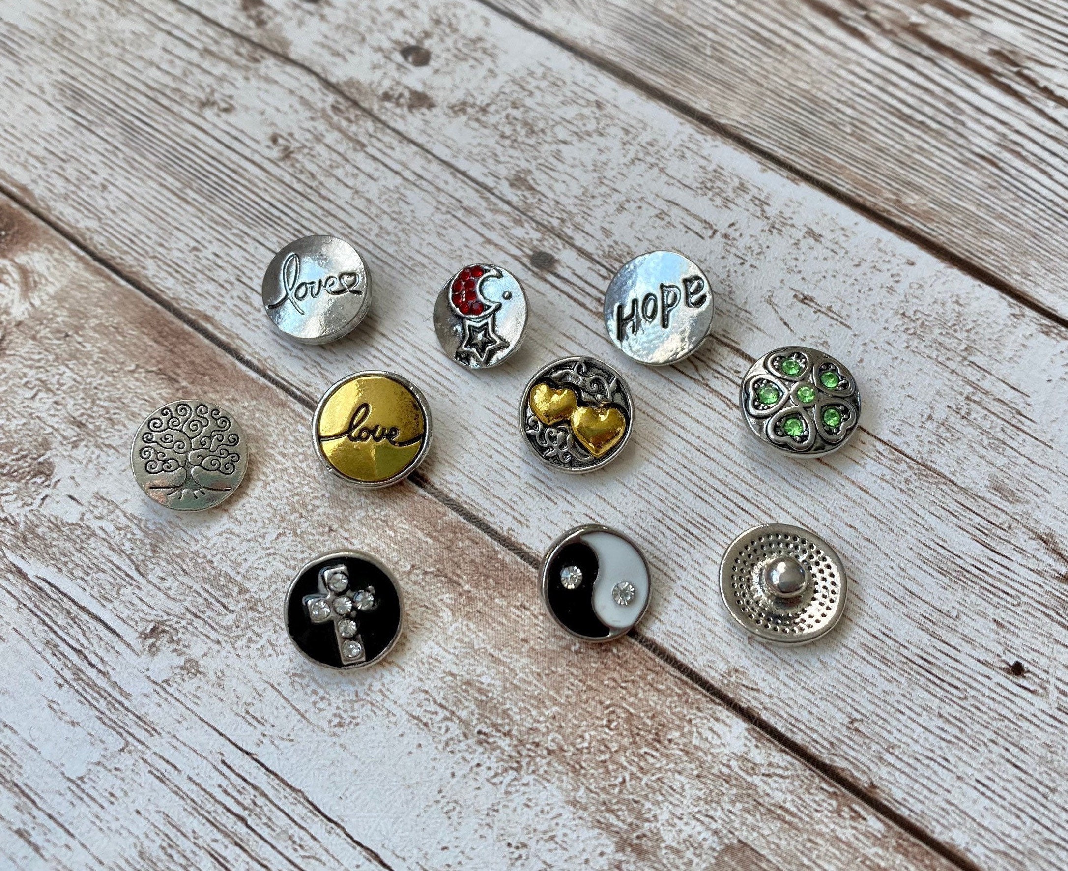 Snap Charm Button Mini Snap Charm 12mm Ginger Snap Variety Etsy